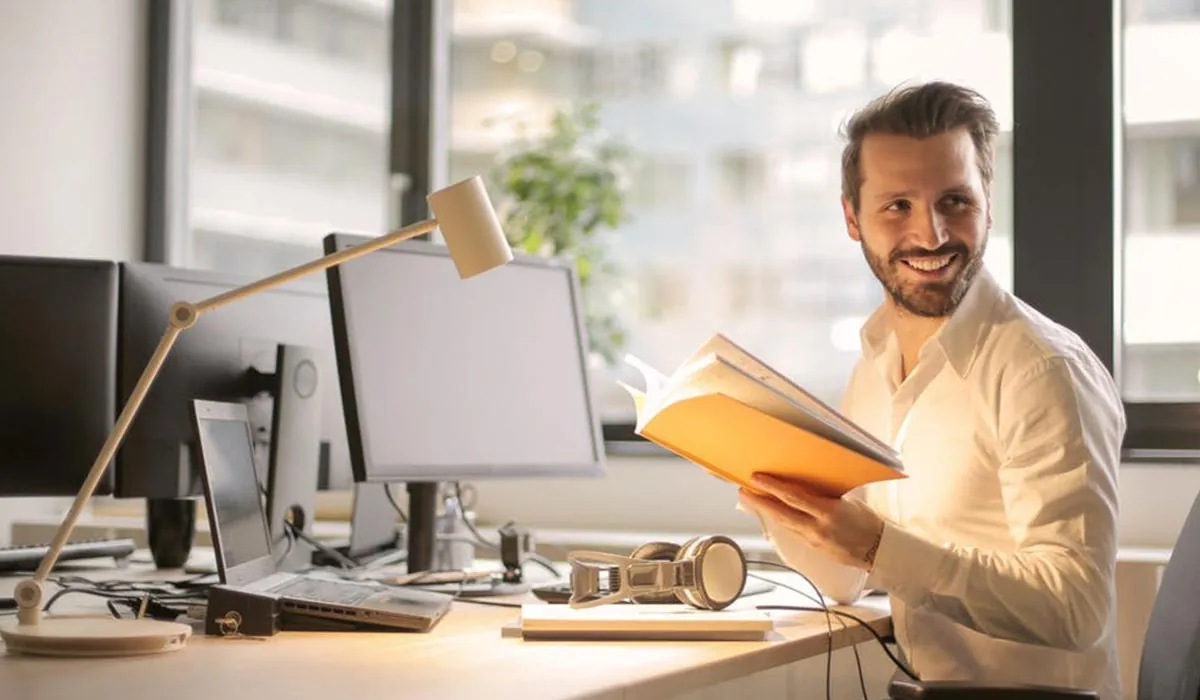 Travel agent at work